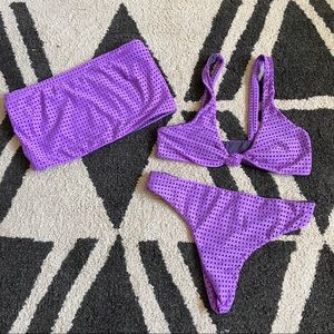 Acacia swimwear iris mesh bikini SET ,Manly top (L) Brazil Bttm (m) spain top(L)
